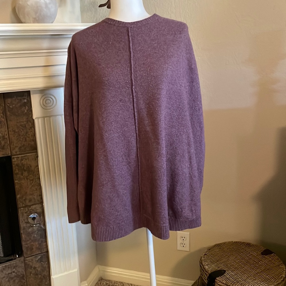 J.Jill - purple, sweater poncho; one size; hand wash